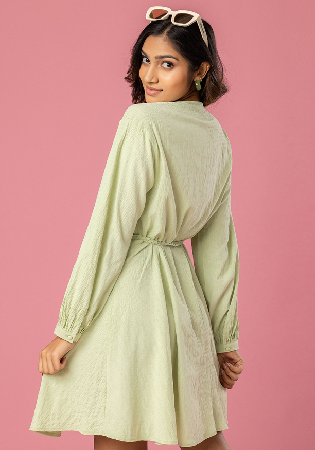 AMY LONG SLEEVE GREEN DRESS